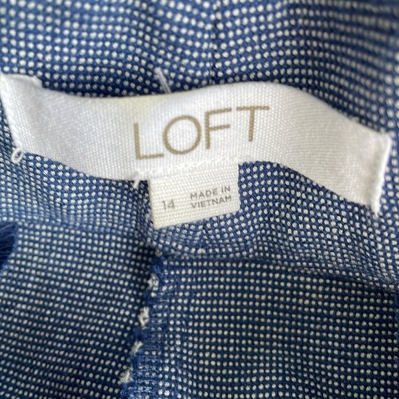 Loft Checked Blue Pants - Picture 4 of 5